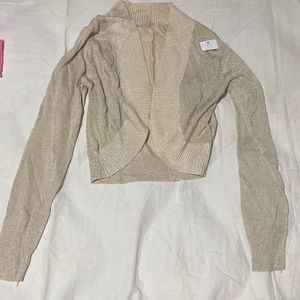 Champagne long sleeve cardigan